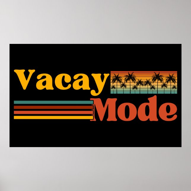VACAY-LÄGE PALMTRÄD FAMILJESEMESTER  POSTER (Framsidan)