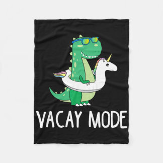 Vacay Mode Cute Dinosaur T Shirt Funny Family Vaca Fleecefilt