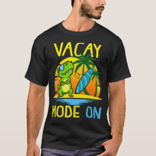 Vacay Mode on Summer Cute Dinosaur Tropical Family T Shirt