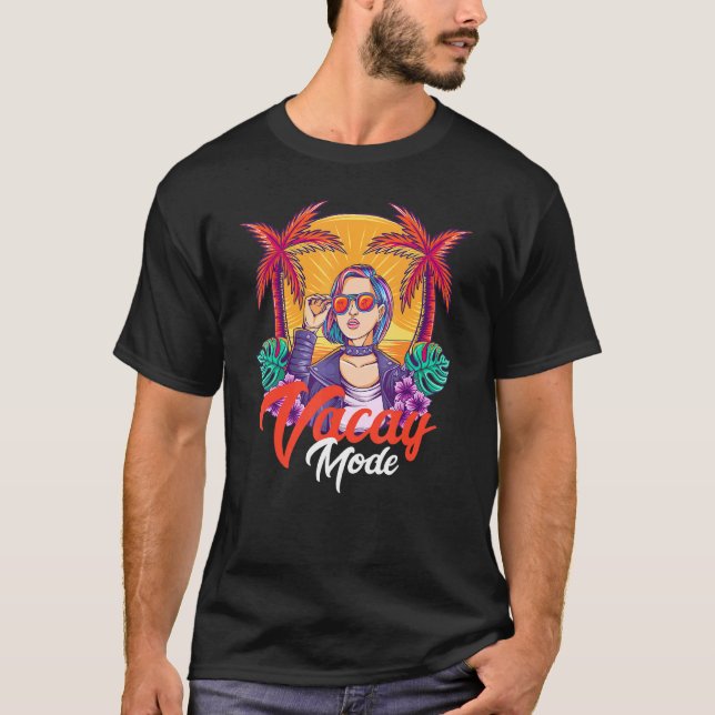 Vacay Mode på sommardammar Sunglass Vacation Sol T Shirt (Framsida)
