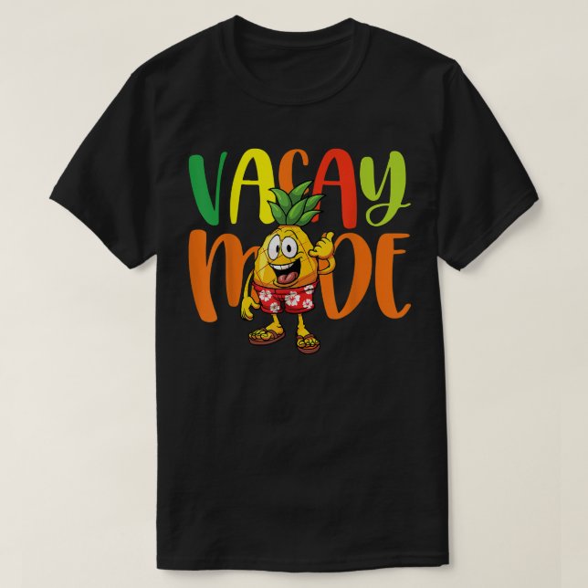 Vacay Mode Pineapple Funny Family Summer Vacacatio T Shirt (Design framsida)