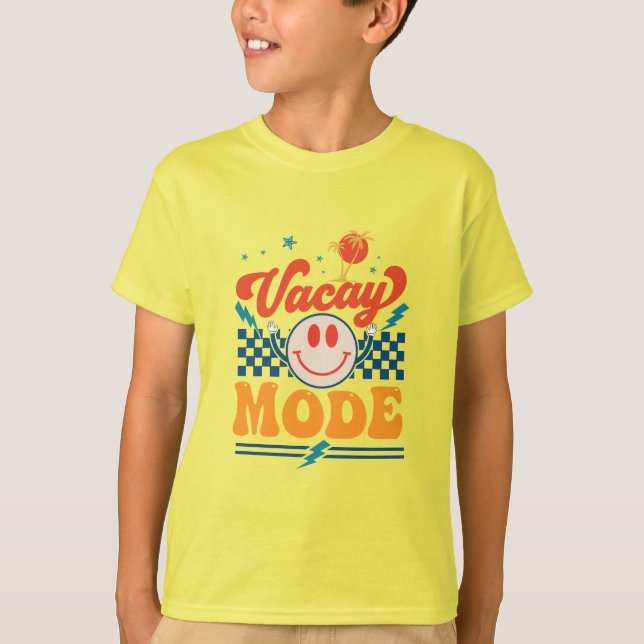 "Vacay Mode", sommar, barn T Shirt (Framsida)