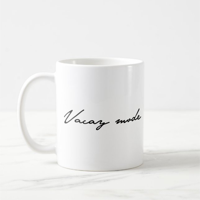 Vacay Mode Summer Calligraphy Kaffemugg (Vänster)