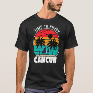 Vacay Mode Time för att njuta av Cancun Retro T Shirt