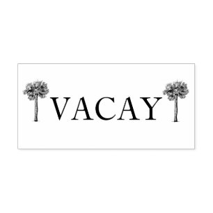 Vacay Self Inking Rubber Frimärke Självfärgande Stämpel