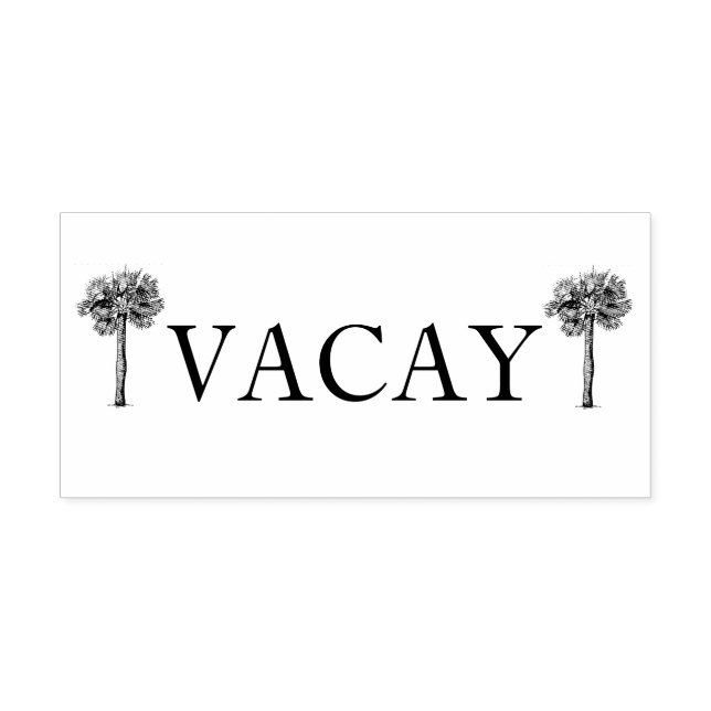 Vacay Self Inking Rubber Frimärke Självfärgande Stämpel (Design)
