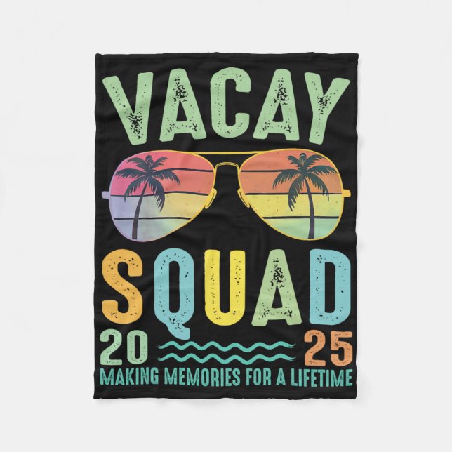 Vacay Squad 2025 Sommarfamiljen Together Cruise Tr Fleecefilt (Framsidan)
