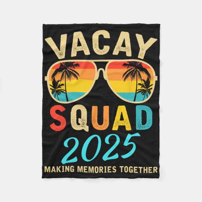 Vacay Squad 2025 Sommarvännerna Tr Fleecefilt (Framsidan)