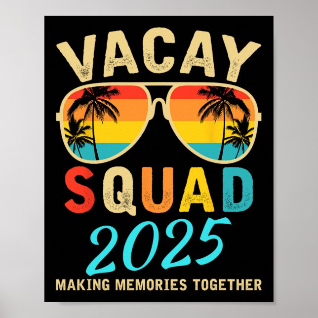 Vacay Squad 2025 Sommarvännerna Tr Poster (Framsidan)