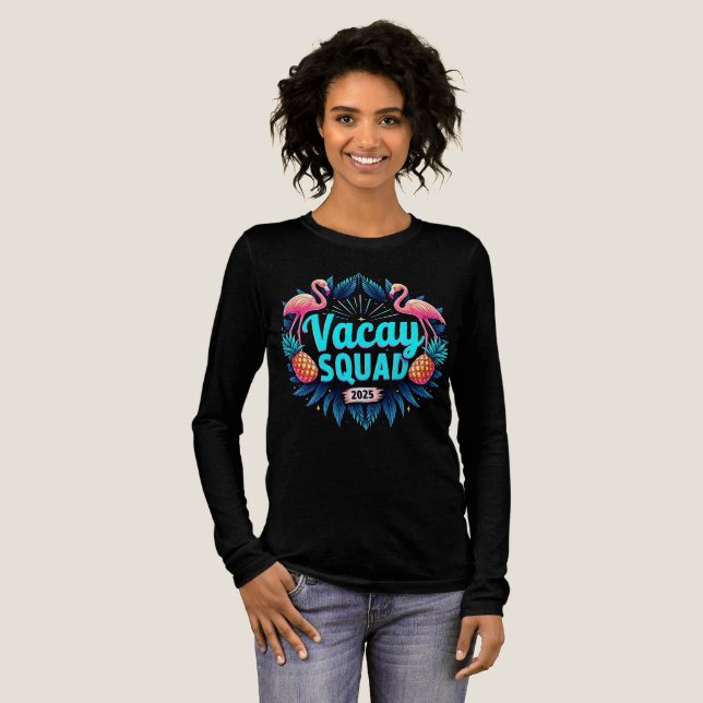 Vacay Squad 2025 – Tropisk tjejresor T-shirt (Hel framsida)