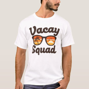 Vacay Squad Beach Retro Sunglasses Vacation Summer T Shirt