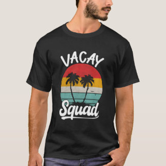 Vacay Squad Family Matching Retro Vintage Handflat T Shirt