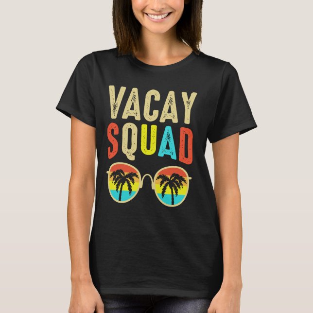 Vacay Squad Funny Beach Summer Vacation Family Mat T Shirt (Framsida)