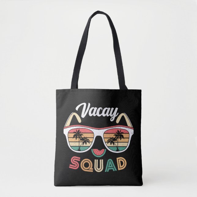 Vacay Squad Funny Beach Summer Vacation Tygkasse (Framsida)
