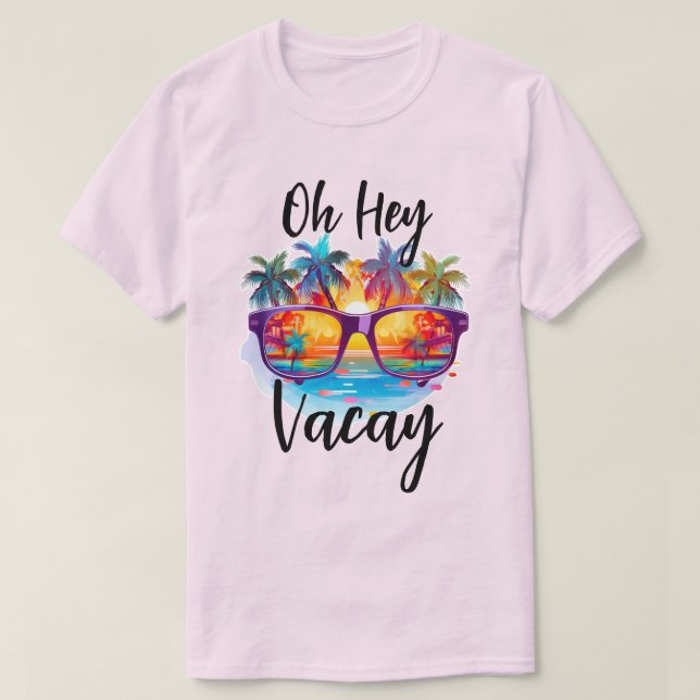 Vacay Tropical Shirt T Shirt (Design framsida)