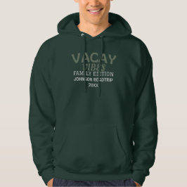 Vacay Vibes Family Edition Forest Grönt Roadtrip Hoodie