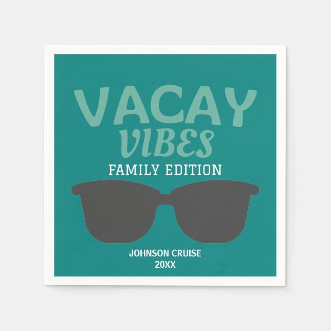Vacay Vibes Family Edition Reunion Pappersservett (Framsidan)