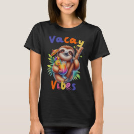 Vacay Vibes Funny Sloth Summer T Shirt