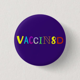 VACCIN8D (flerfärgad och Lila) Knapp