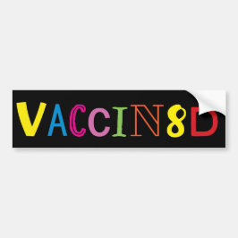 VACCIN8D (Neon Multifärgad/Black) Bumper Sticker Bildekal