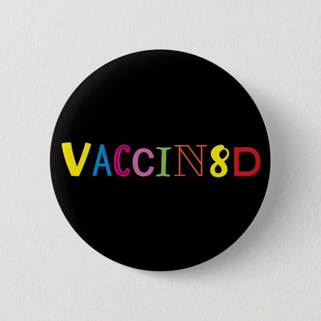VACCIN8D (Neon och Black) Knapp (Framsida)