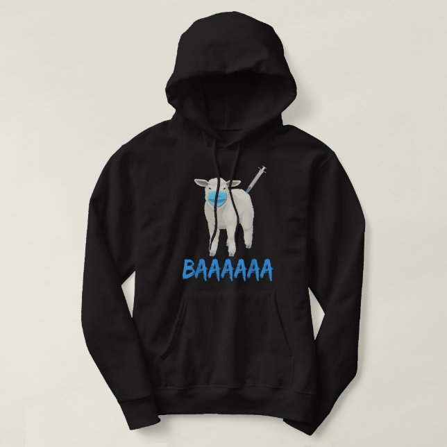Vaccin eller maskmandat Får eller får BAAA Hoodie (Design framsida)