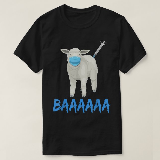 Vaccin eller maskmandat Får eller får BAAA T Shirt (Design framsida)