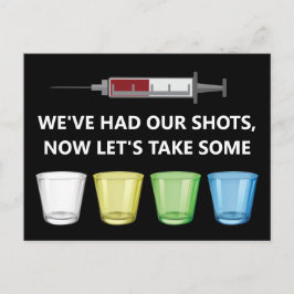 Vaccin Shots Låt oss Celebrate Funny Party vykort