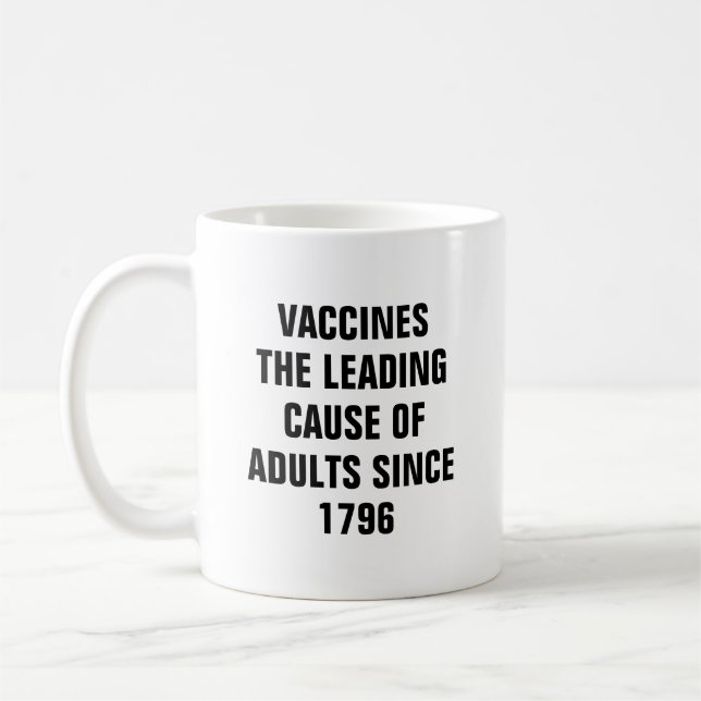 Vaccin som leda orsakar av vuxen efter 1796 kaffemugg (Vänster)