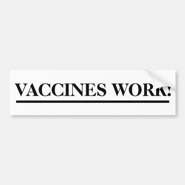 Vaccinarbete! Bumper Sticker Bildekal (Framsidan)