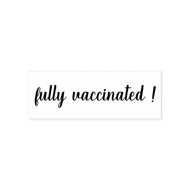 Vaccinated | Modern Script Covid-19 Awareness  Självfärgande Stämpel (Design)