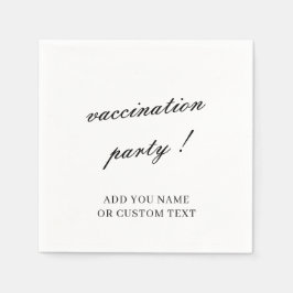 Vaccinationsfirande Minimalistisk Design Pappersservett