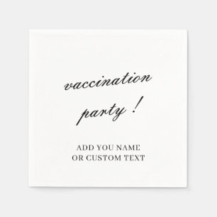 Vaccinationsfirande Minimalistisk Design Pappersservett