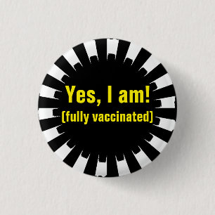 Vaccinationsknapp för svartvit starburst knapp