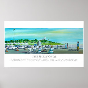 Vaccinationsplatsen, albanska CA:s anda Poster