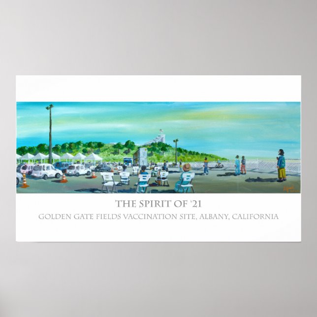 Vaccinationsplatsen, albanska CA:s anda Poster (Framsidan)