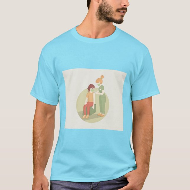 Vaccinationsvård. T Shirt (Framsida)
