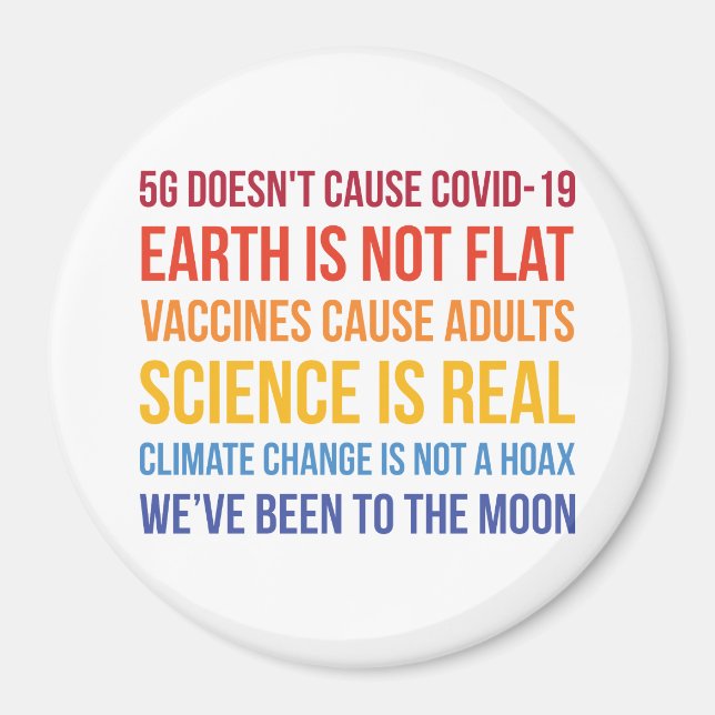 Vacciner och vetenskapen Klimatförändringen är ver Magnet (Framsidan)