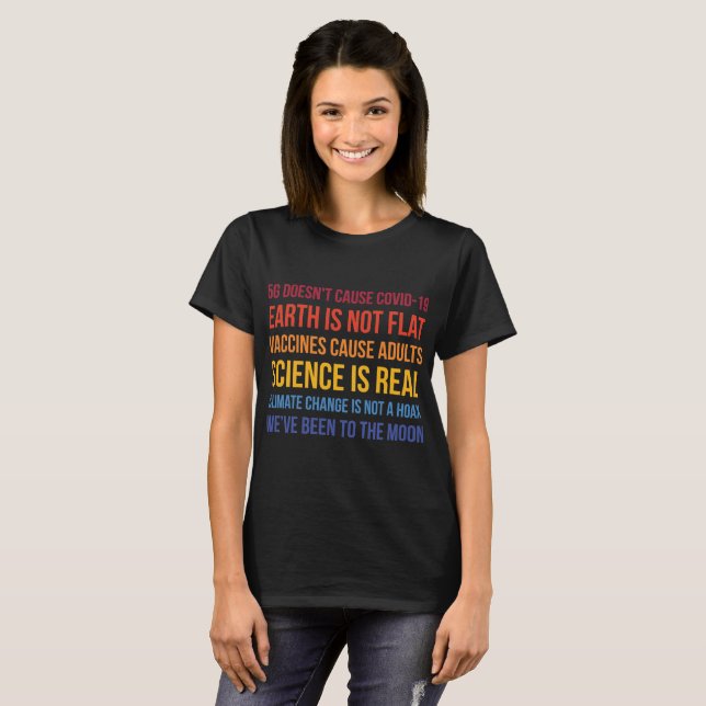 Vacciner och vetenskapen Klimatförändringen är ver T Shirt (Hel framsida)