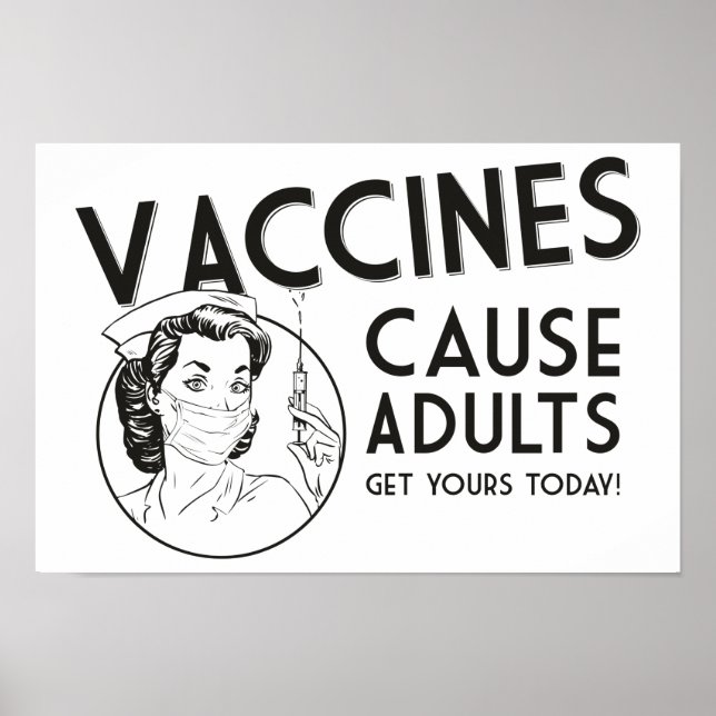 Vacciner orsakar Poster Vuxnor (Framsidan)