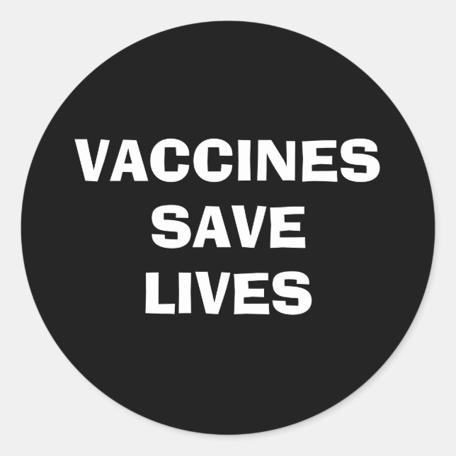 Vacciner Spara lever vaccinerade Runt Klistermärke (Framsida)