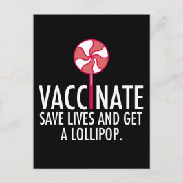 Vaccinera få en Lollipop-nuny-vaccination Vykort