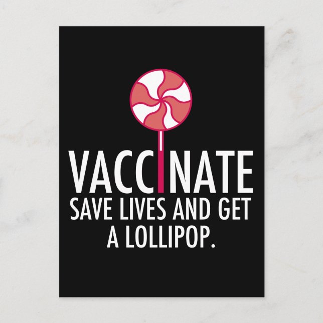 Vaccinera få en Lollipop-nuny-vaccination Vykort (Framsida)