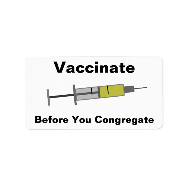 Vaccinera innan du kongregerar adressetikett (Framsidan)