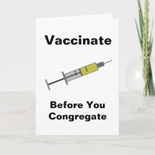 Vaccinera innan du kongregerar kort (Framsida)