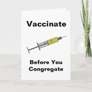 Vaccinera innan du kongregerar kort