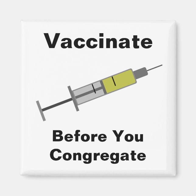 Vaccinera innan du kongregerar magnet (Framsidan)