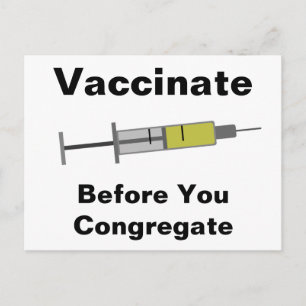 Vaccinera innan du kongregerar vykort