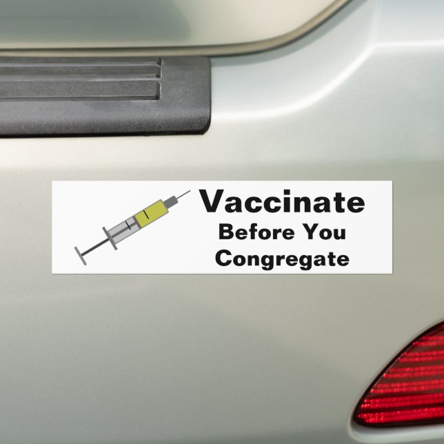 Vaccinera innan du umgås bildekal (På Bil)