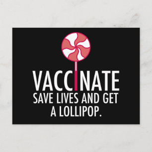 Vaccinera Spara Lives Hämta ett Lollipop-vaccin Vykort